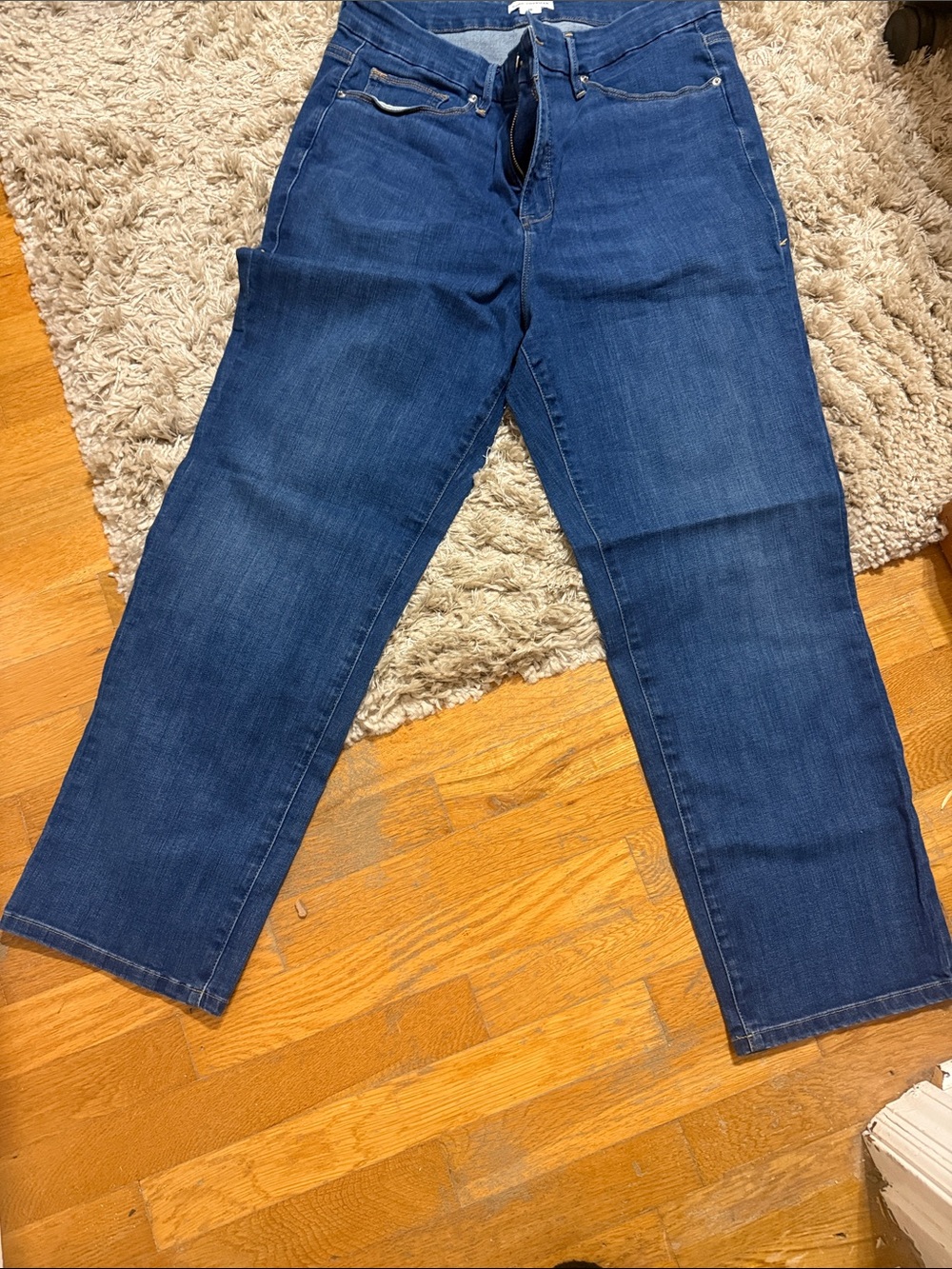 Good America Straight-Leg Jeans - Dark Blue